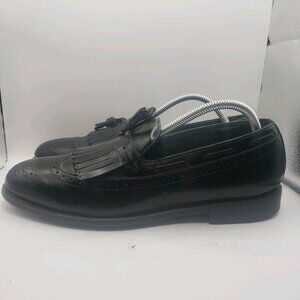 Bostonian Stockbridge Black Leather Tassel Slip On Loafer Men's Size 10D
